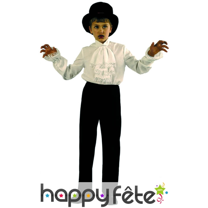 Chemise à jabot blanc