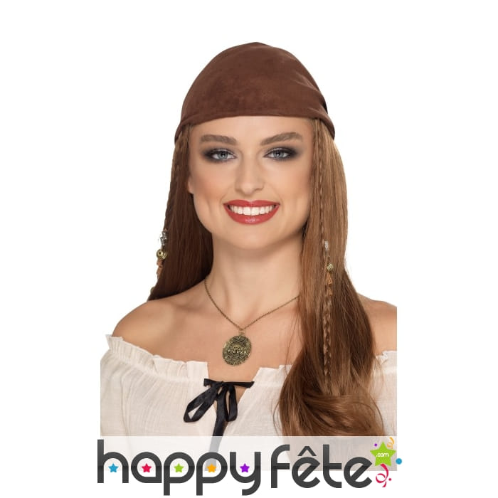 Collier avec médaillon de pirate