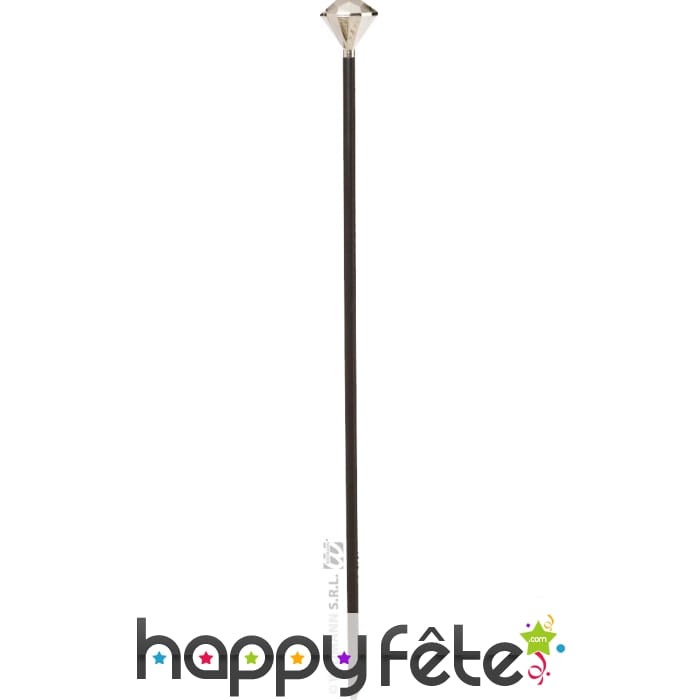 Canne à pommeau style diamant