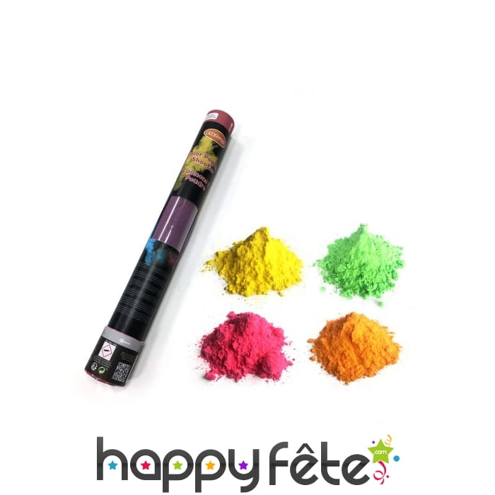 Canon à poudre colorée