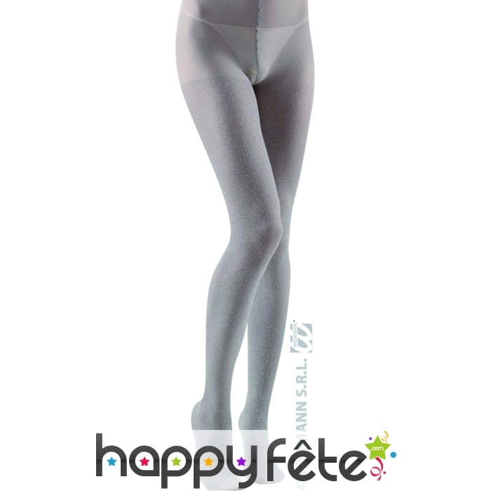 Collants argent pailletés