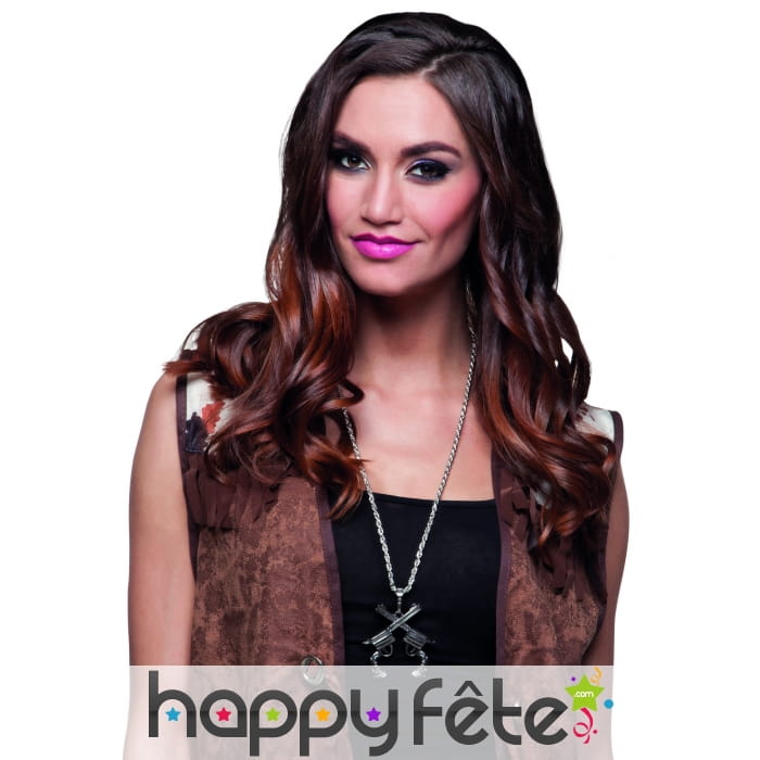 Collier avec pendentif double pistolets