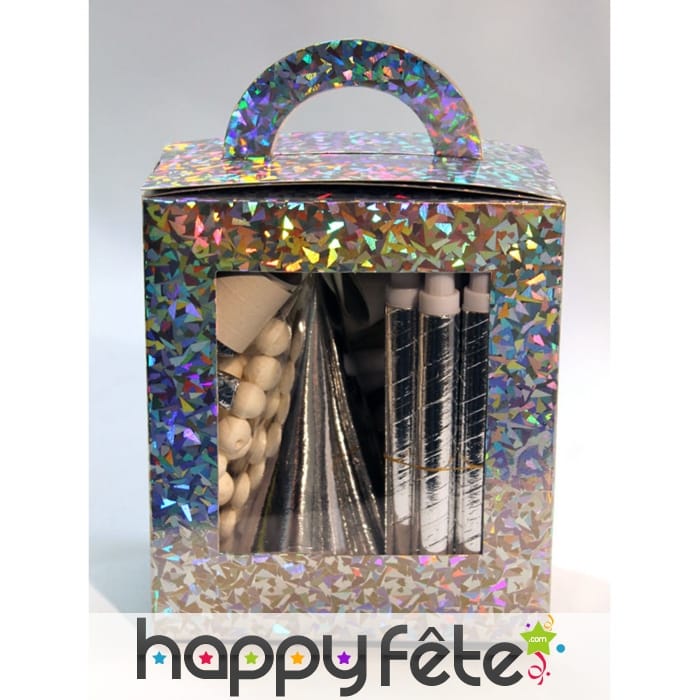 Cotillons argentés pour 10 personnes