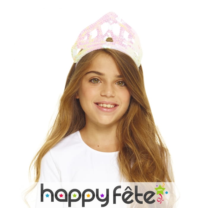 Couronne avec paillettes pour petite fille