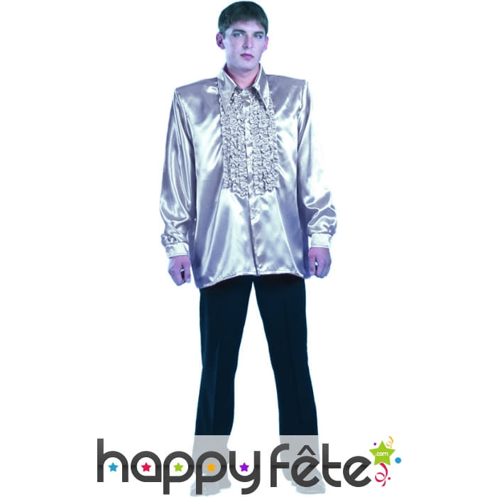 Chemise argent super ruche homme