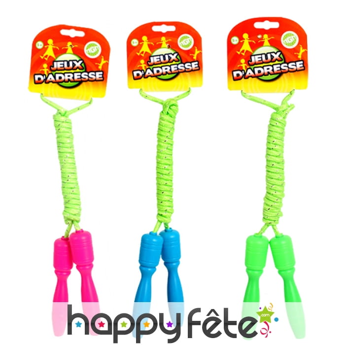 Corde à sauter poignées en plastique, pour enfant