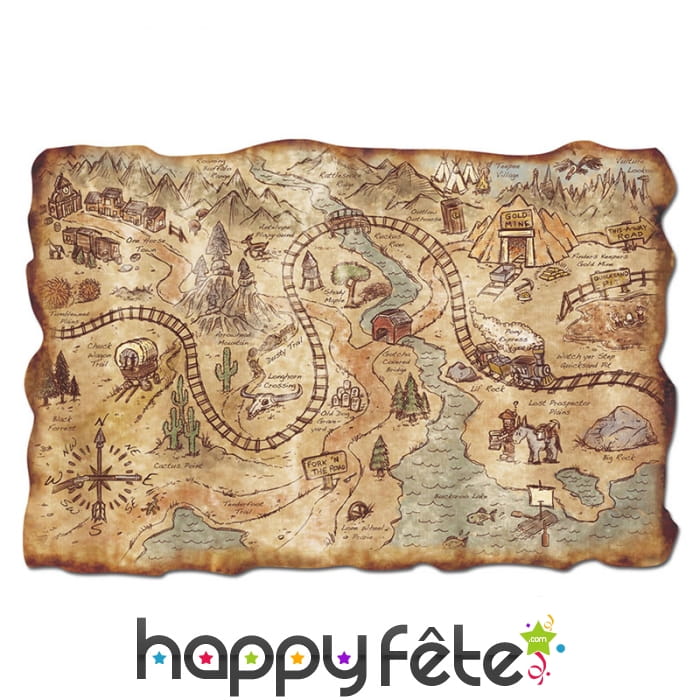 Carte au trésor style western