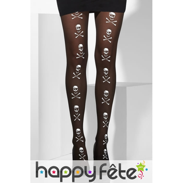 Collants avec tete de mort