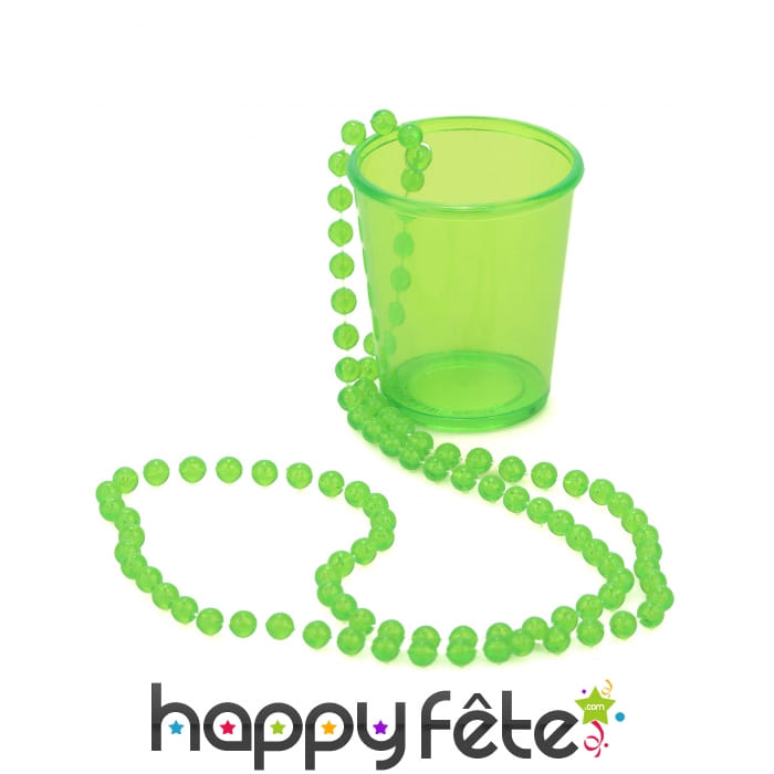 Collier avec verre shooter St Patrick