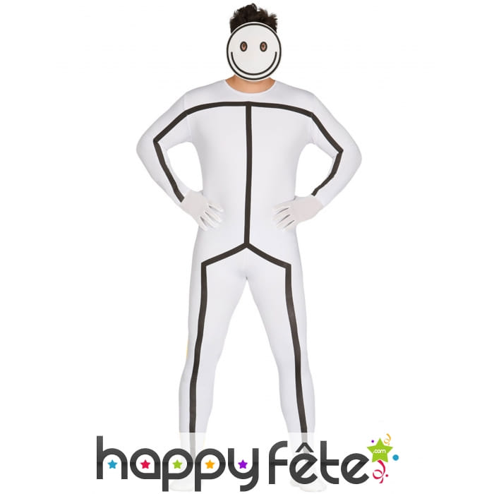 Costume bonhomme allumette pour adulte
