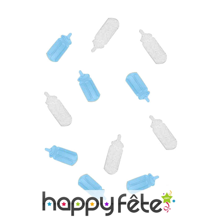 Confettis biberon bleu ciel pour la table