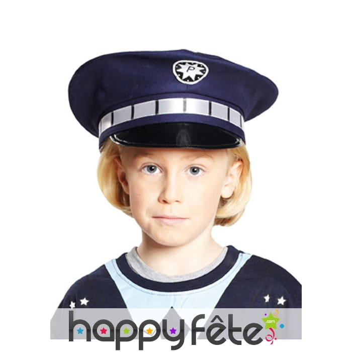 Casquette bleue de policier pour enfant