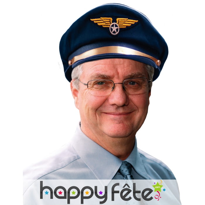 Casquette bleue de steward