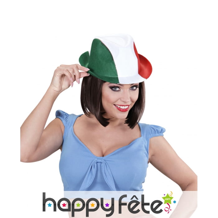 Chapeau borsalino drapeau Italie