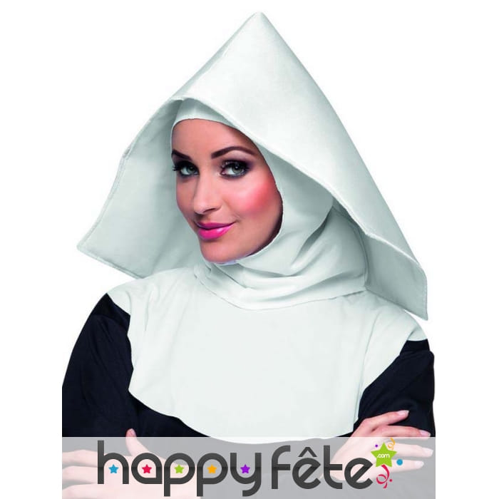 Coiffe blanche de bonne soeur
