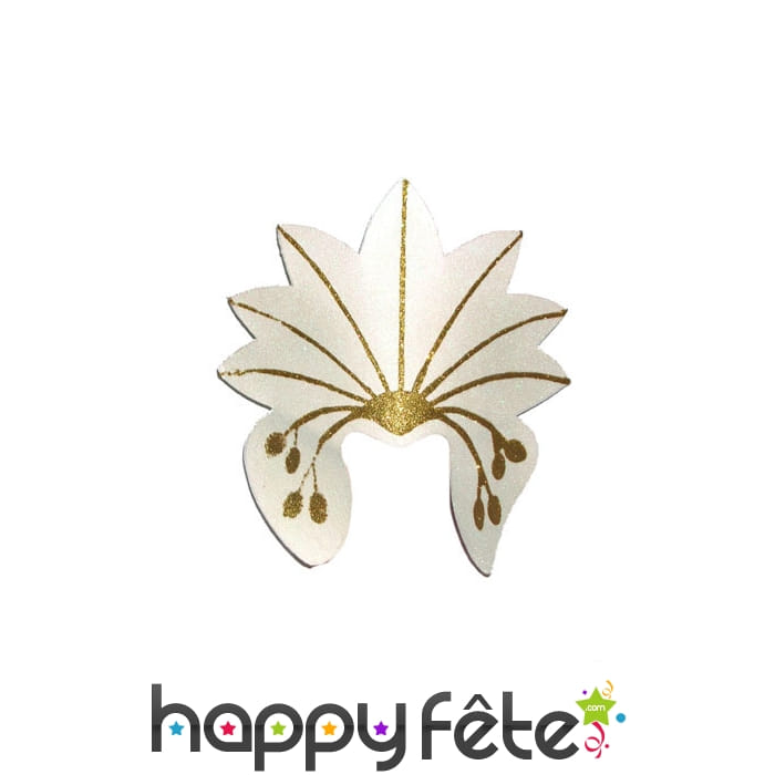 Coiffe brésilienne dorée et pailletée