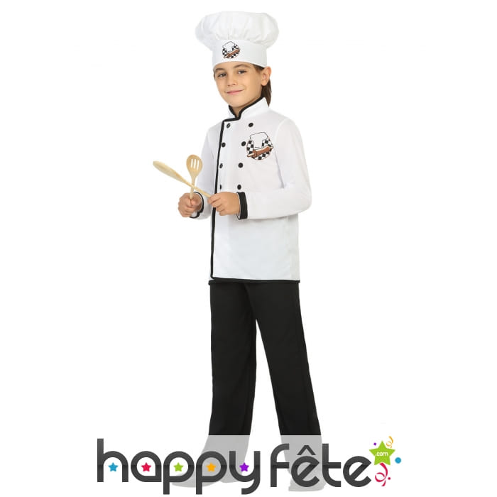 Costume blanc de petit cuisinier pour enfant