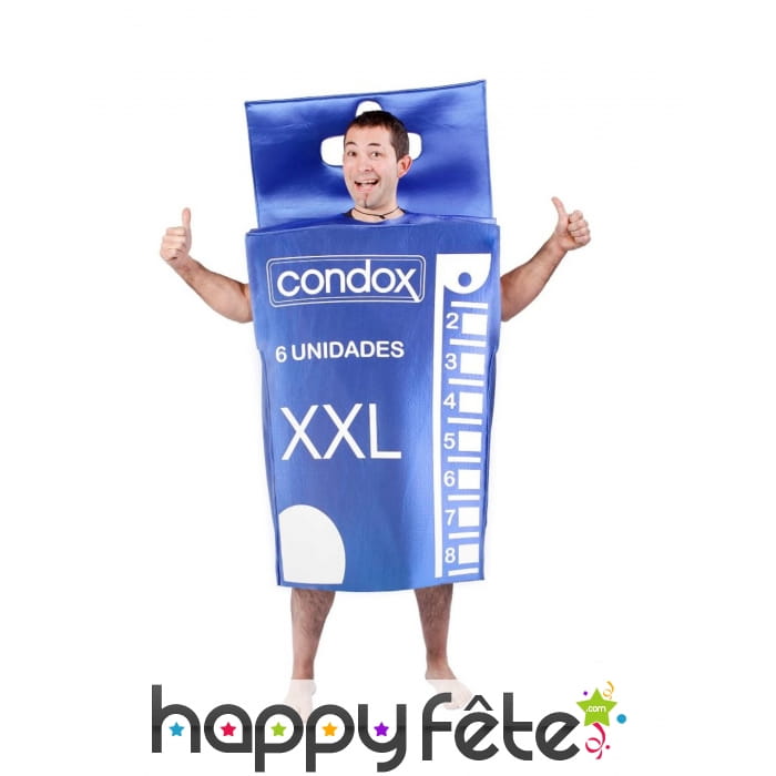 Costume boîte de préservatifs pour adulte