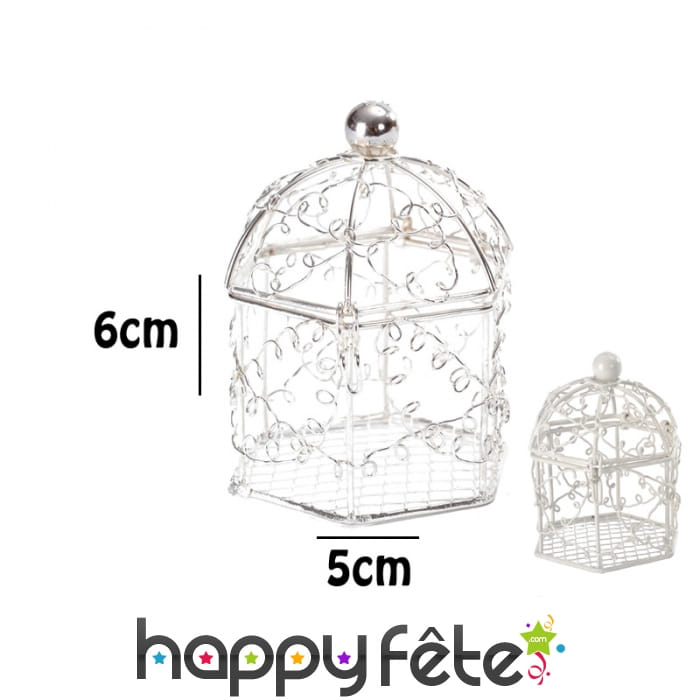 Cagettes bonbonnières en métal de 5x6cm