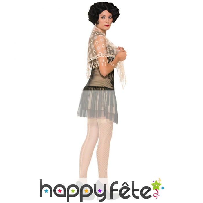 Châle beige en dentelle