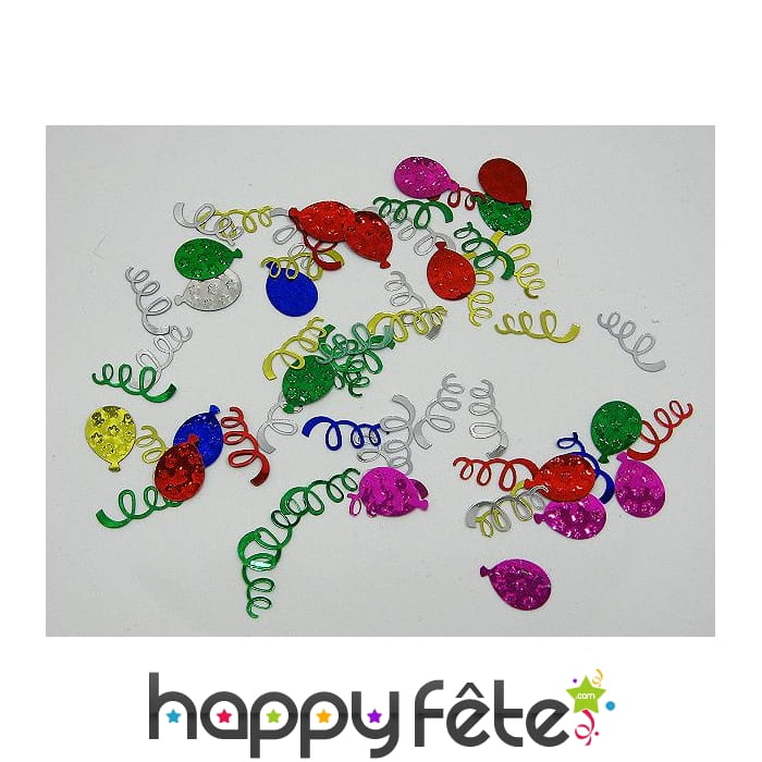 Confettis ballons et serpentins de table