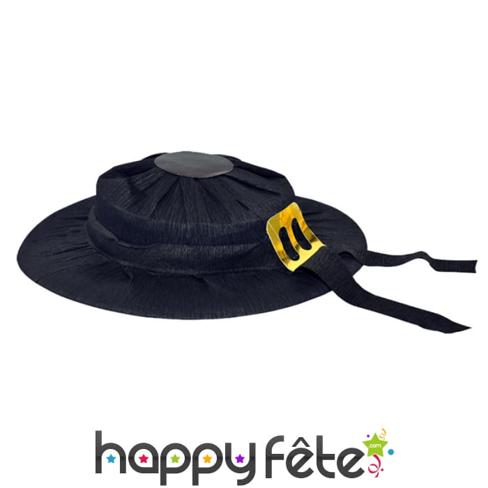 Chapeau breton noir en carton