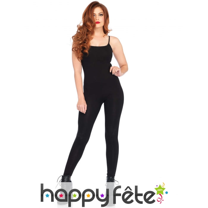 Combinaison body noir moulant pour femme