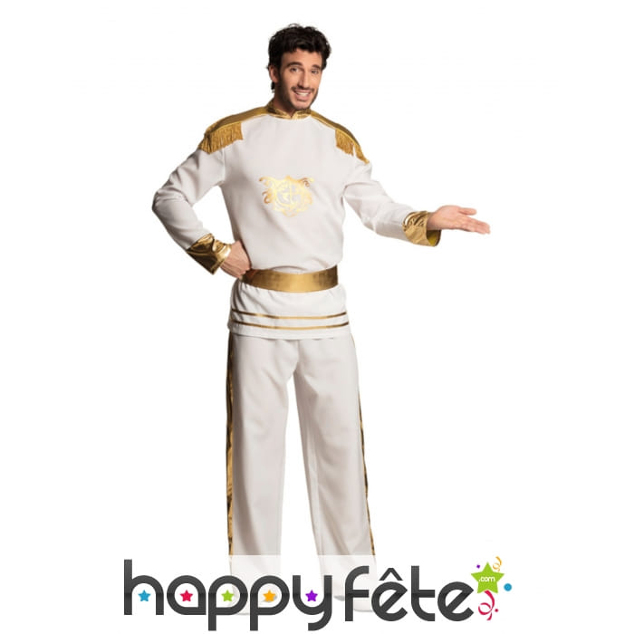 Costume blanc prince oriental pour homme