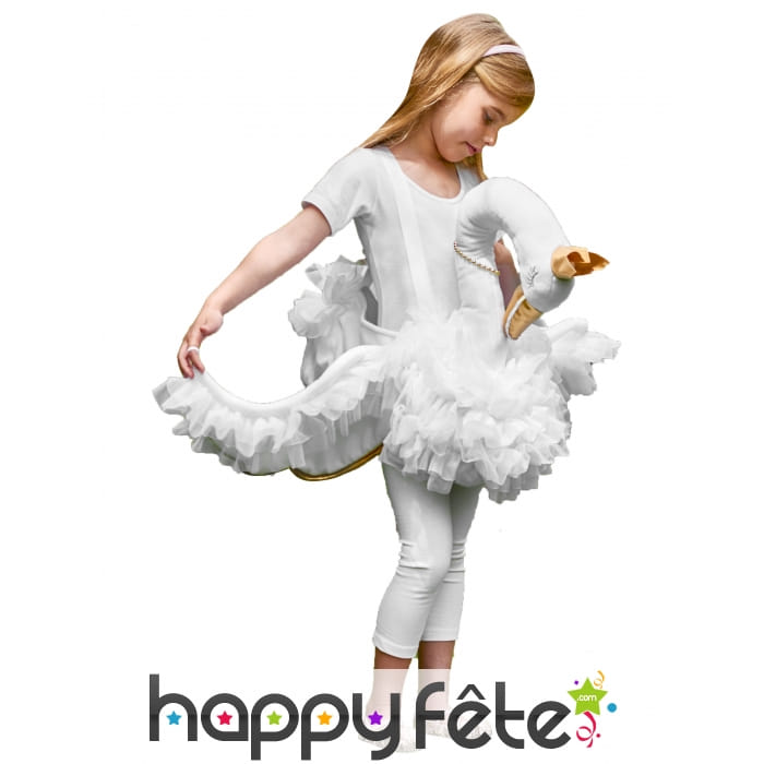 Cygne blanc sur bretelles pour enfant