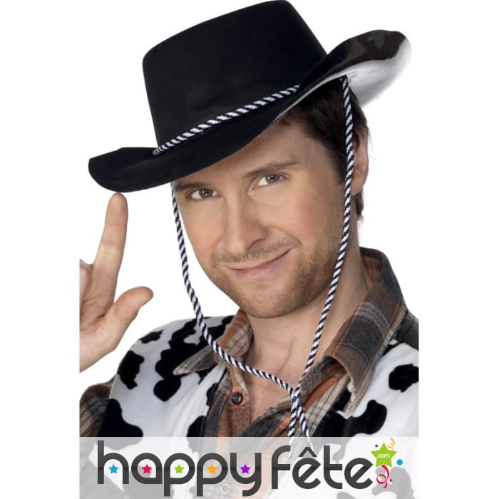 Chapeau cowboy adulte noir