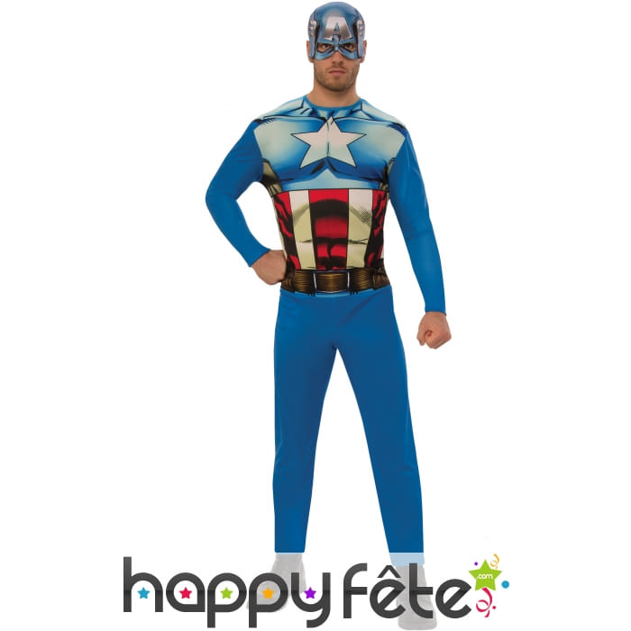 Combinaison Captain America classique pour homme