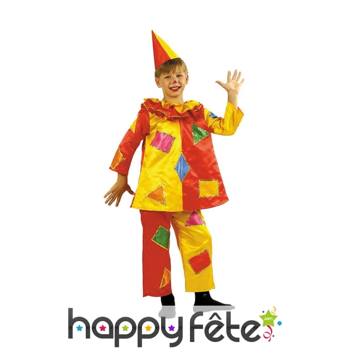 Costume clown coloré enfant