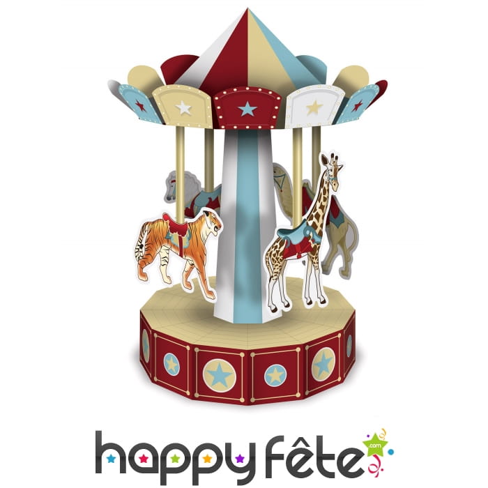 Carrousel centre de table vintage thème Cirque