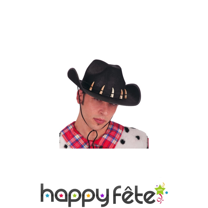 Chapeau crocodile dundee avec dents