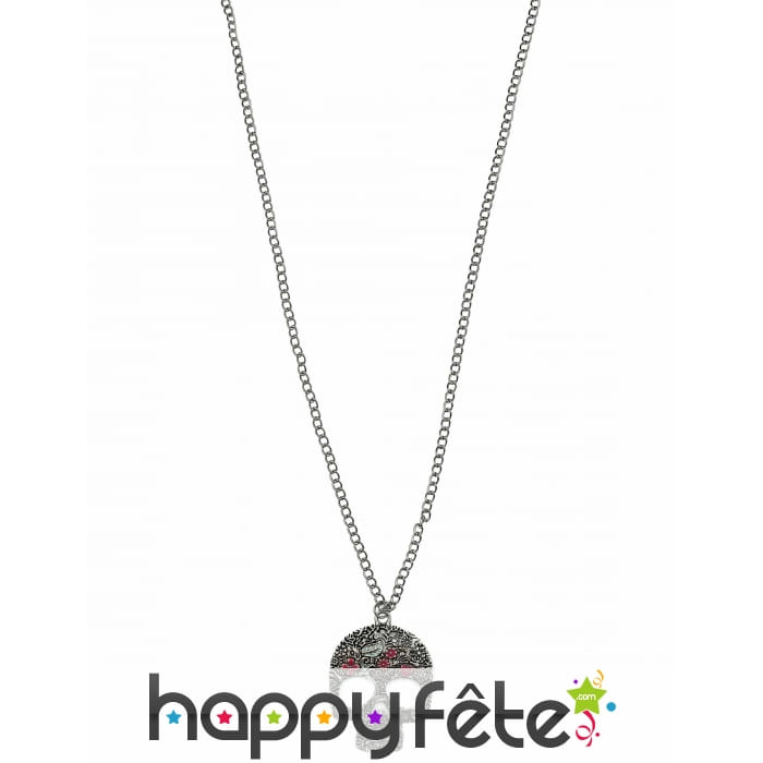 Collier crâne Dia de los muertos