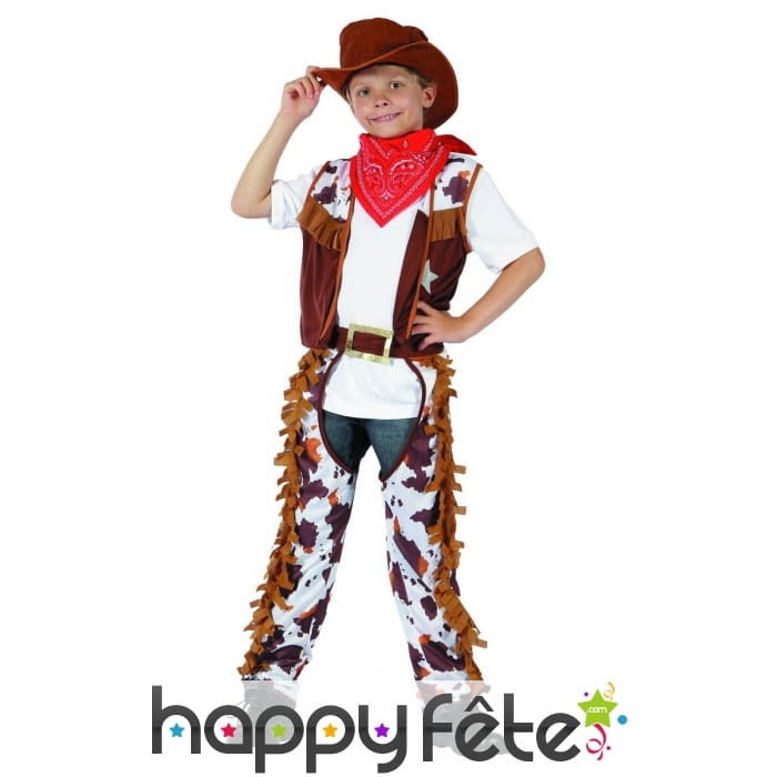 Costume chaps de cowboy vachette enfant