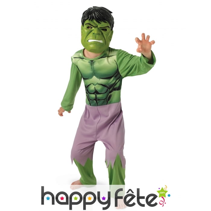 Costume classique de Hulk Avengers pour enfant