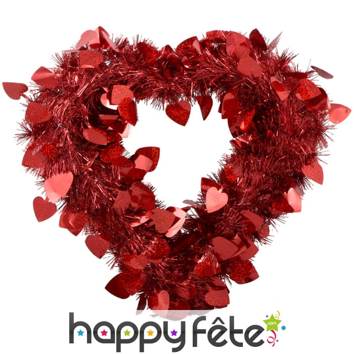 Couronne coeur décorative de 40cm