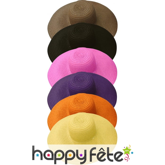 Chapeau capeline en paille souple