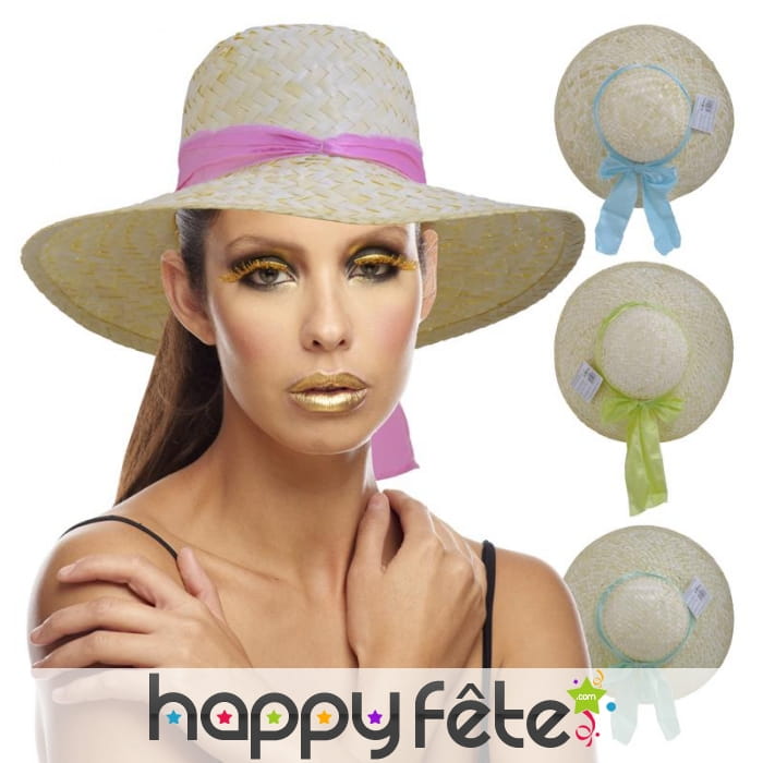 Chapeau chicago en feuilles de palmier