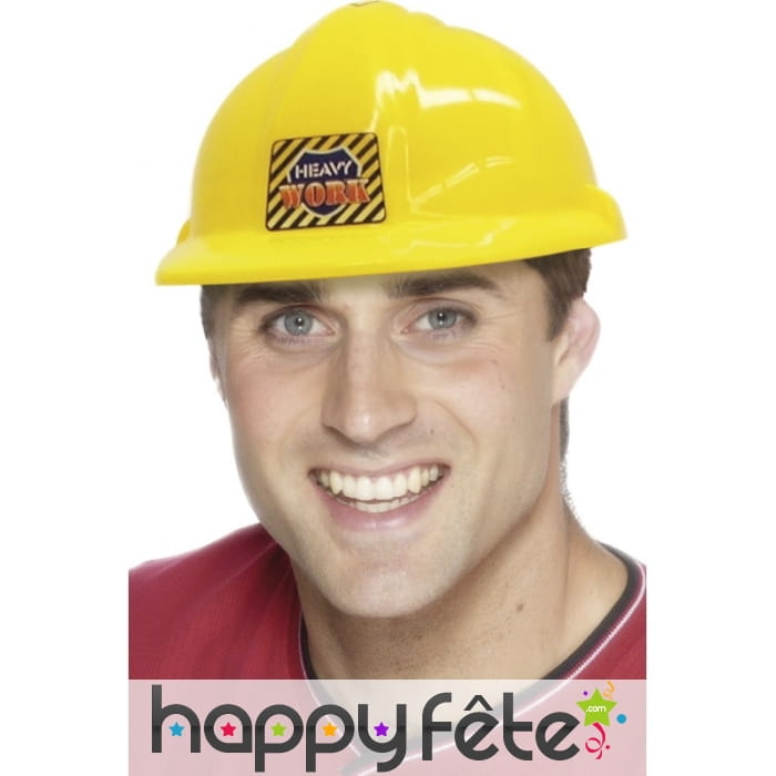 Casque construction jaune