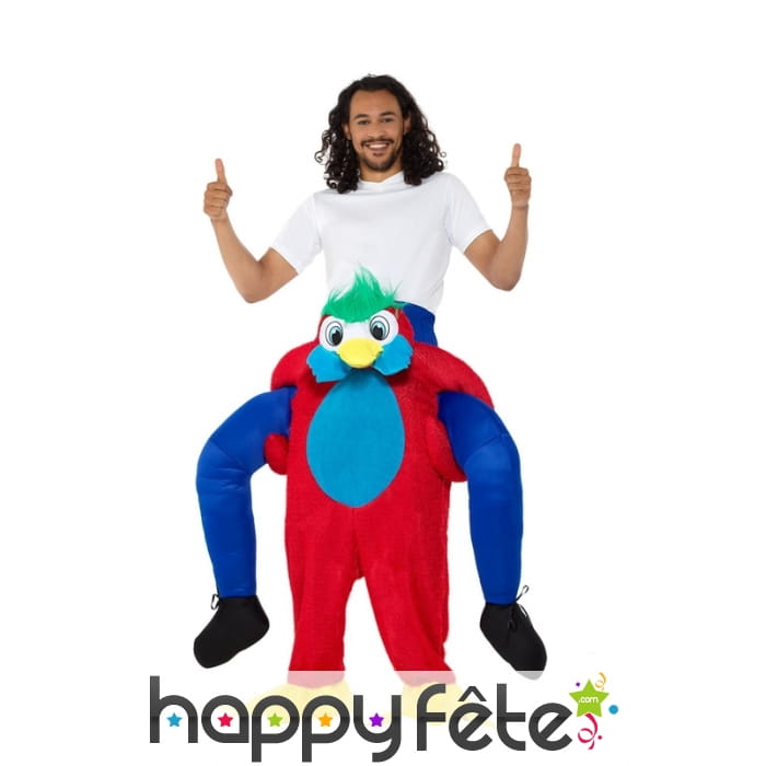 Costume carry me de perroquet pour adulte
