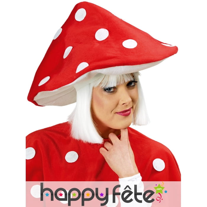 Chapeau champignon rouge pour adulte