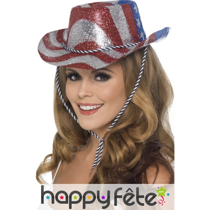 Chapeau cowboy tricolore