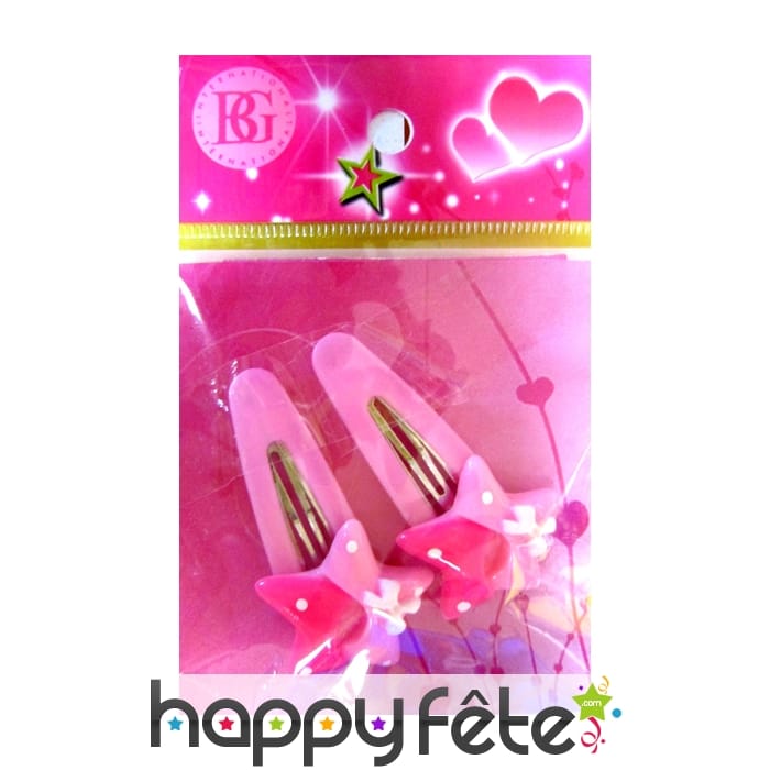 Carte de 2 barrettes assortis