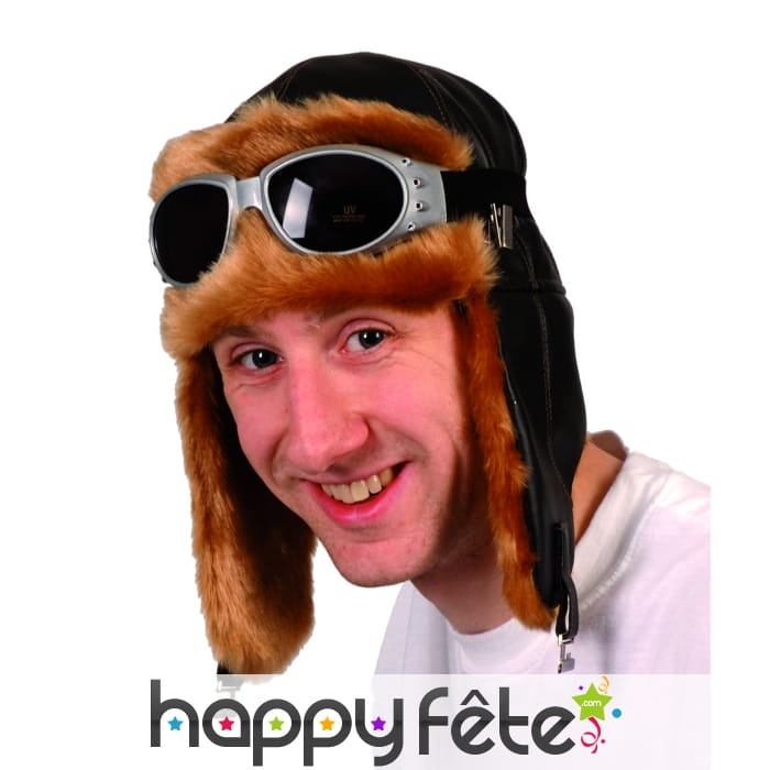 Chapeau d'aviateur en fourrure