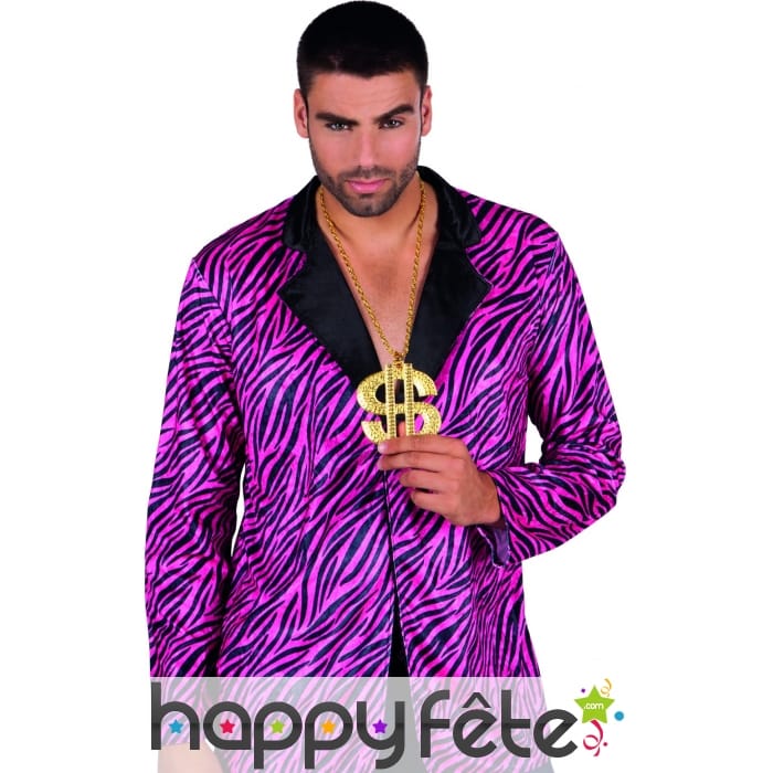 Collier doré avec pendentif dollar de 6cm