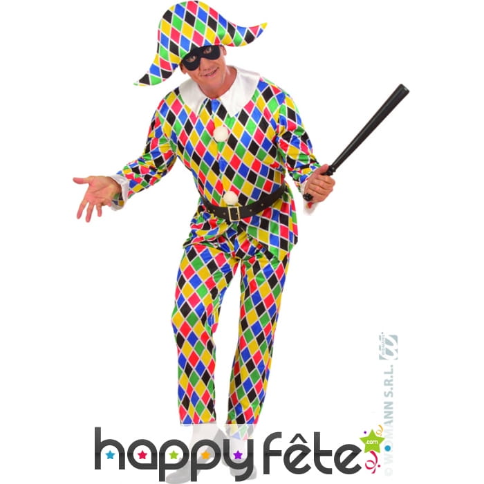 Costume d'Arlequin en satin
