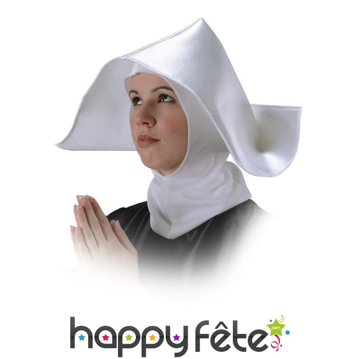 Coiffe de bonne soeur blanche