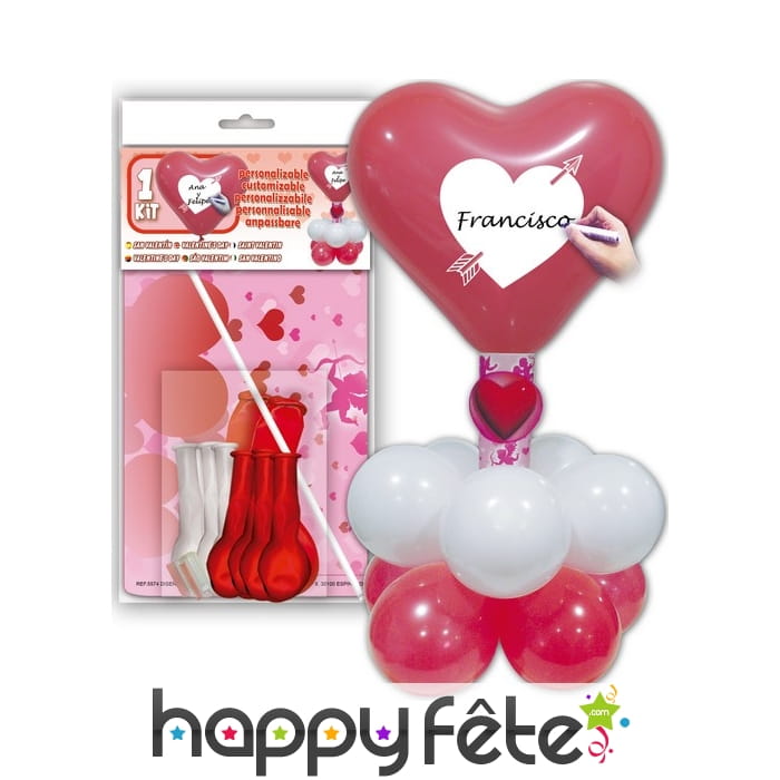 Composition de ballons Saint valentin